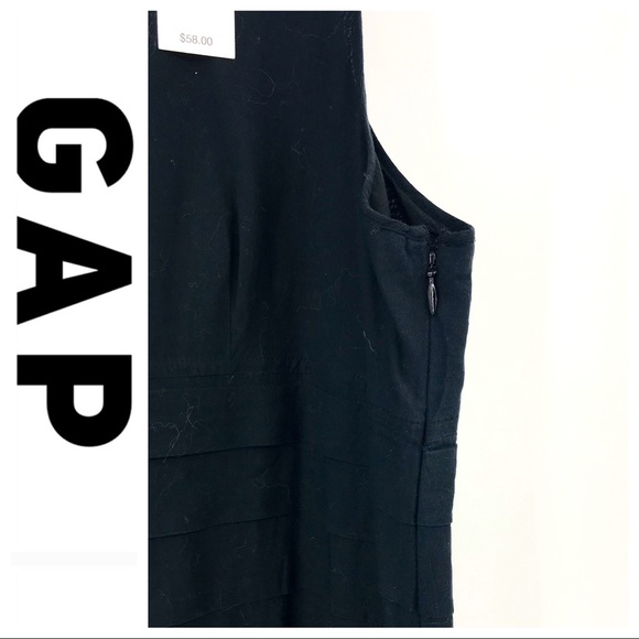 💕SALE💕 NWT Gap Black Layered Dress - Picture 3 of 6